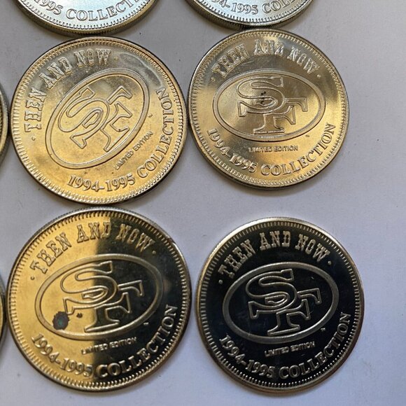 San Francisco 49ers then and now 1994-95 collectable coins 12 of 20 Lot #7 - Picture 9 of 11